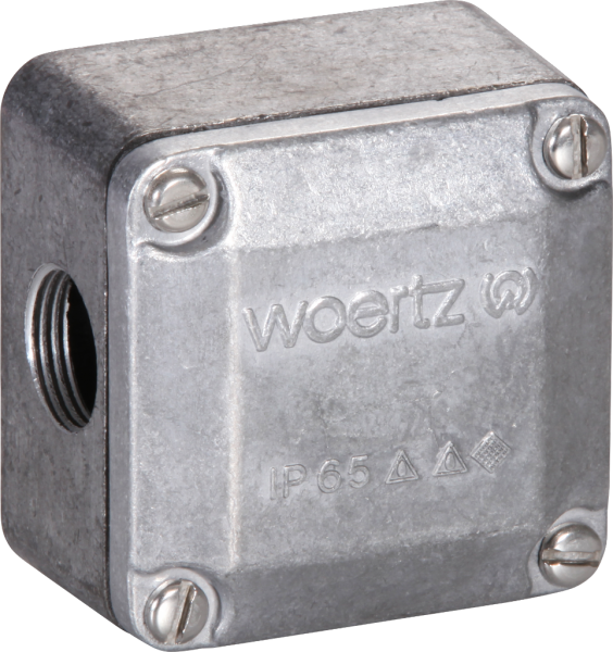 Scatola alluminio Woertz grd.0B con 3 entrate M20 