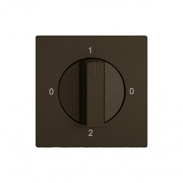 Montageset EDIZIO.liv SNAPFIX® f.Drehschalter m.Griff 0-1-0-2 br 