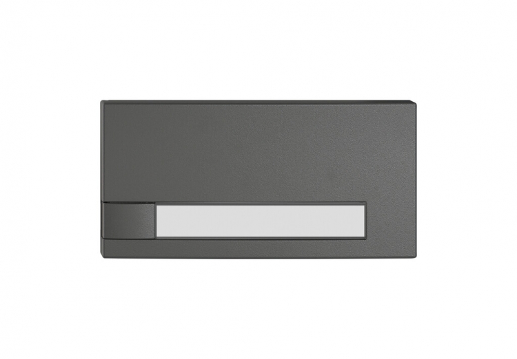 Poussoir 1/2 EDIZIO.liv KNX et UNI a.SNAPFIX® s.LED a.étiquette comm.1T grf 