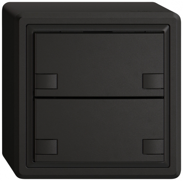 Poussoir KNX RGB AP EDIZIO.liv SNAPFIX® capteur temp.s.LED 2× comm.2T no 