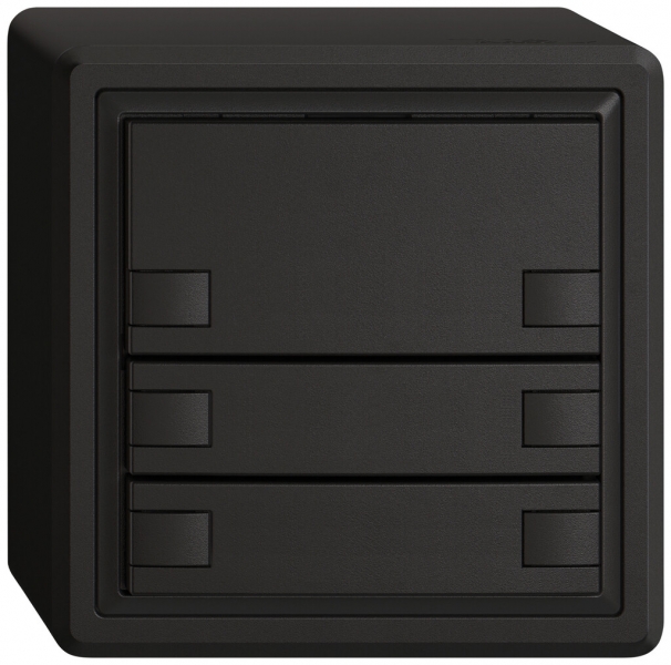 Poussoir KNX RGB AP EDIZIO.liv SNAPFIX® capteur temp.s.LED 3× comm.2T no 