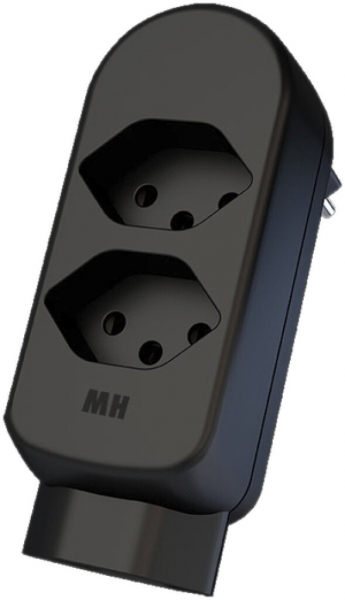 Mehrfach-Stecker MAX HAURI ADAPT SPLIT 10A 2+1×T13 schwarz 
