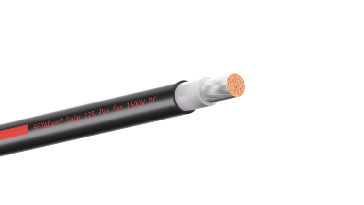 Solarkabel 1x6mm2 sz, rot codiert BETAflam 125 RV+ flex 1500 V DC, Cca 