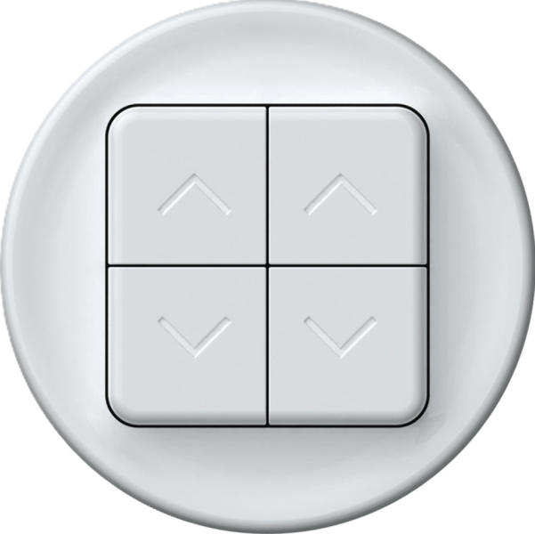 Interrupteur stores origin 2P 4×touches Ø60mm blanc 