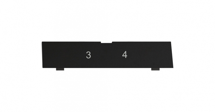 Plaquette indicatrice EDIZIO.liv SNAPFIX® pour sortie oblique no.3-4 no 