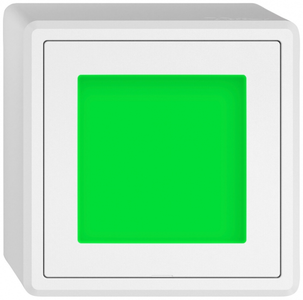 AP-LED-Leuchte EDIZIO.liv SNAPFIX® LED-grün 24V ws 
