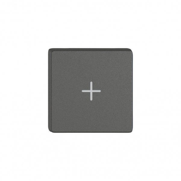 Pulsante 1/4 EDIZIO.liv Wiser con SNAPFIX® con simbolo + (più) grs 