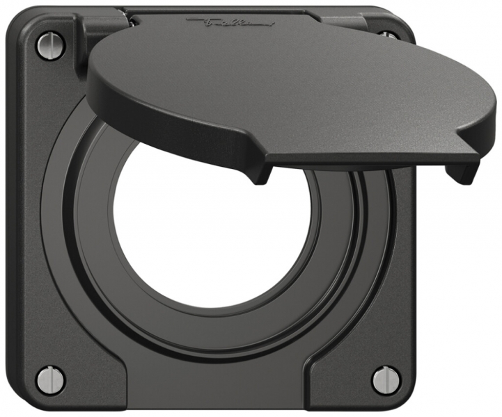 Coperchio Feller IP21 per presa Schuko guarnizione nero 87×87mm nero 