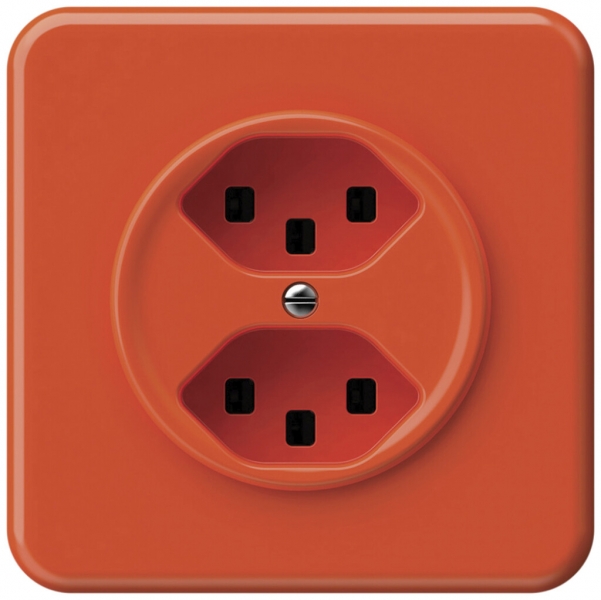 Prise ENC origin 2×type 23 16A 230V 92×92mm orange 