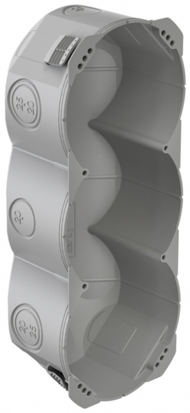 Hohlwanddose HSB D83 Basic 3×1 203×83×65mm GDP 850°C grau 