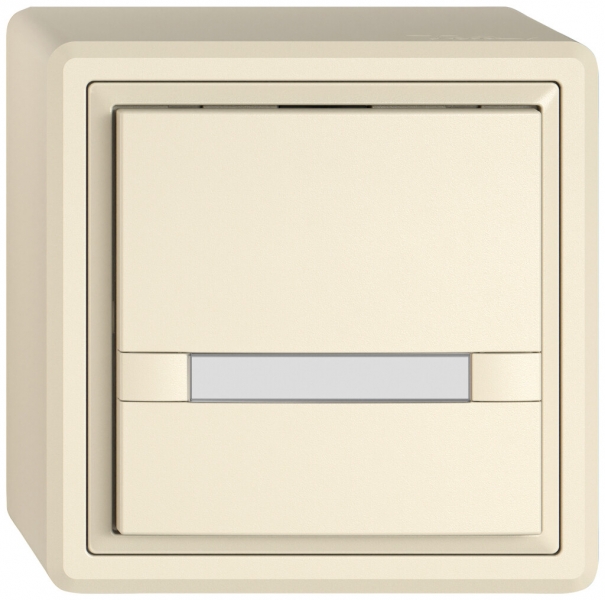 Poussoir KNX RGB AP EDIZIO.liv SNAPFIX® capteur temp.s.LED étiqu.1× comm.2T cr 