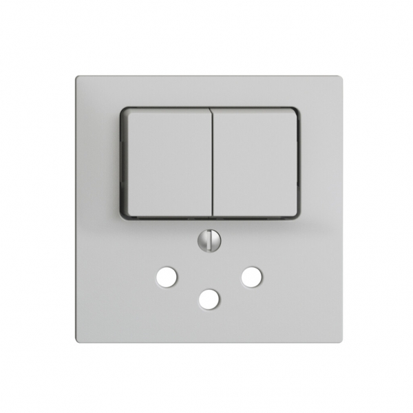 Frontset EDIZIOdue hellgrau 60×60mm T12 mit Shutter 