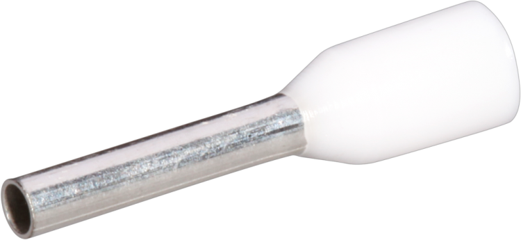 Aderendhülse Typ A isoliert 0.75mm²/8mm weiss 