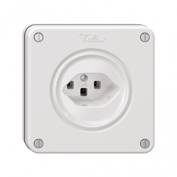 Presa NUPU NEVO, 1×T23, bianco 