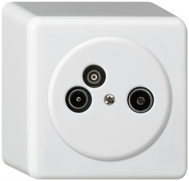 AP-Antennendose TV-R-Daten basico 2GHz 19db weiss 
