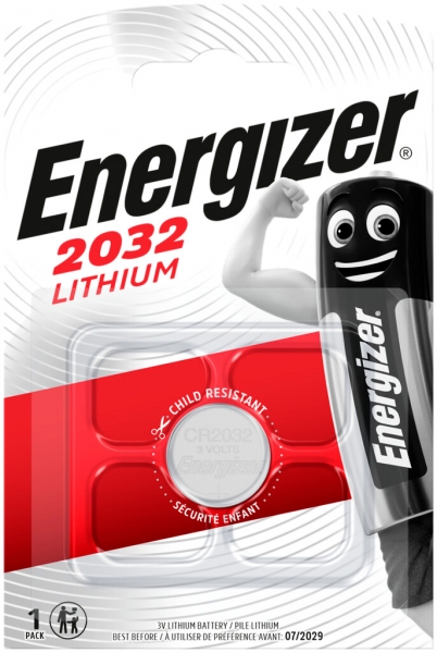 Pila bottone litio Energizer CR2032 3V blister a 1pezzo 