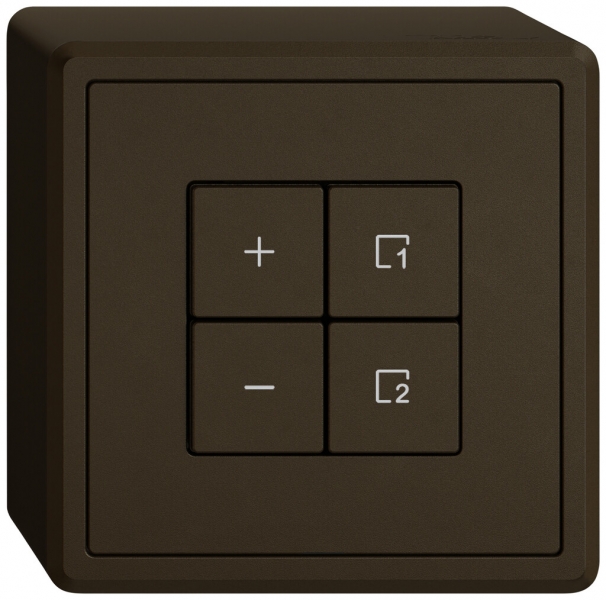 Station secondaire variateur AP EDIZIO.liv Wiser SNAPFIX® 1 scène 4 touches br 