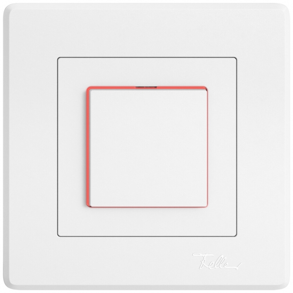 Interruttore a pulsante luminoso INC EDIZIO.liv SNAPFIX® 3/1L lent.lat.KS ro bi 