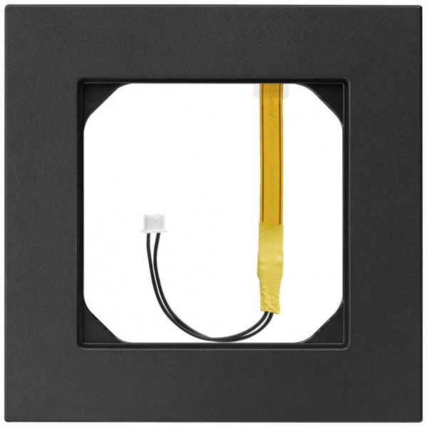 Cadre de recouvrement kallysto.pro 1×1 noir pour éclairage bleu 