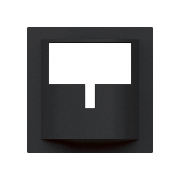 Plaque frontale Hager kallysto H pour détecteur de mouvement noir 