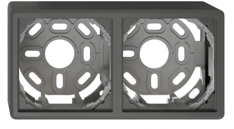 En-tête AP EDIZIO.liv SNAPFIX® 1×2 pour combinaisons au choix gris foncé 