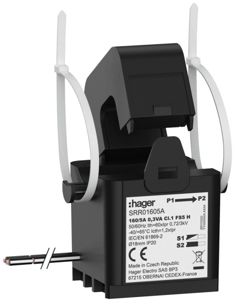 Convertisseur de courant Hager SRR01605A SC1 160A/5A classe 1 