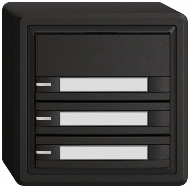 Poussoir KNX RGB AP EDIZIO.liv SNAPFIX® capteur temp.RGB-LED étiqu.3×com.2T no 