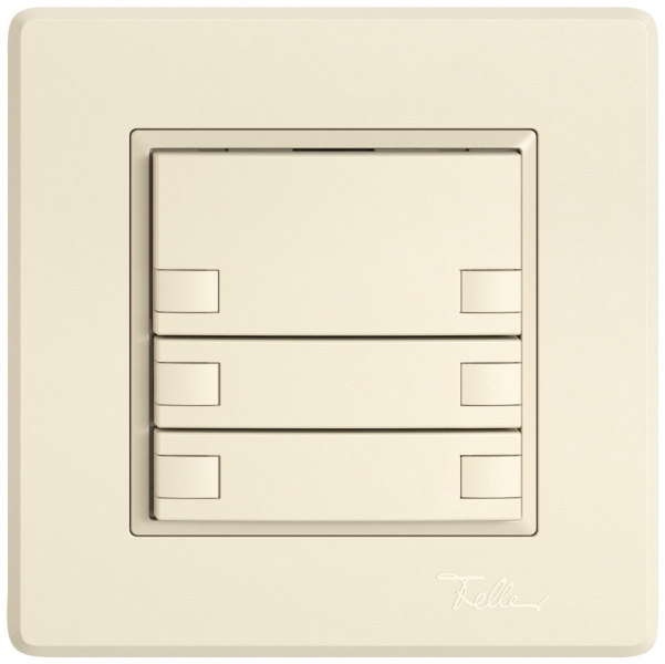 Pulsante KNX RGB INC EDIZIO.liv SNAPFIX® sensore temp.s.LED 3× com.2T cr 