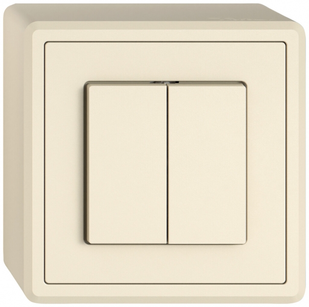 Interrupteur/contact à poussoir AP EDIZIO.liv SNAPFIX® ouv.-ferm.+invers.3/1L cr 