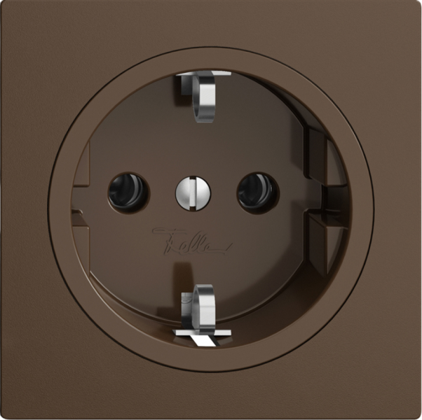 Prise Feller EDIZIOdue Schuko 16A 230V 60×60mm coffee 
