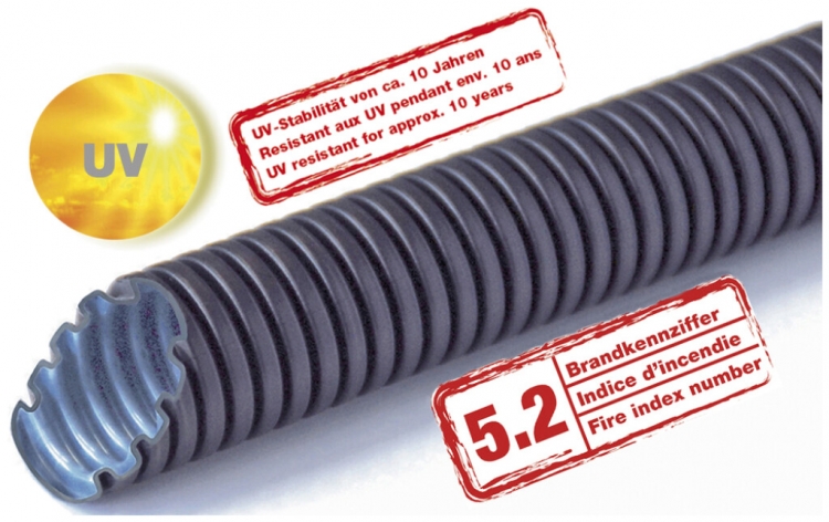 Tubo d'installazione PLICA UV-Flex M63 gliss nero 
