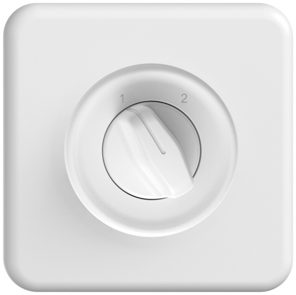 UP-Drehschalter STANDARDdue m.Drehgriff Umschalter 1P 1-2 T=40mm ws 