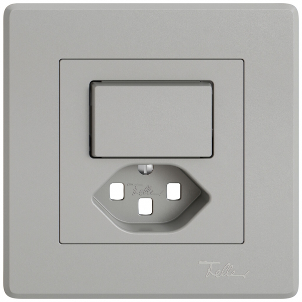 Kit di montaggio INC EDIZIO.liv SNAPFIX® per combi.T23 con 1 tasto n.ill.grc 