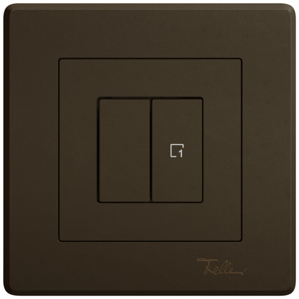 Station sec.interr.ENC EDIZIO.liv Wiser SNAPFIX® 1 scène 2 touches WLAN br 