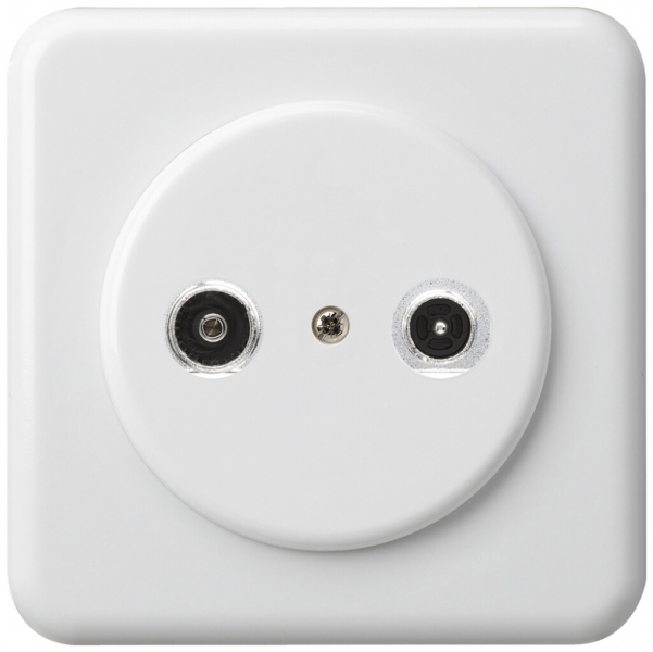 Presa d'antenna INC basico TV-R mont.C 19dB 2GHz bianco 