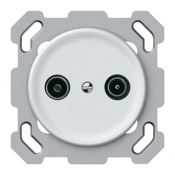 Presa antenna INC TV-R origin cassetta passante 15dB 1.7dB bianco 