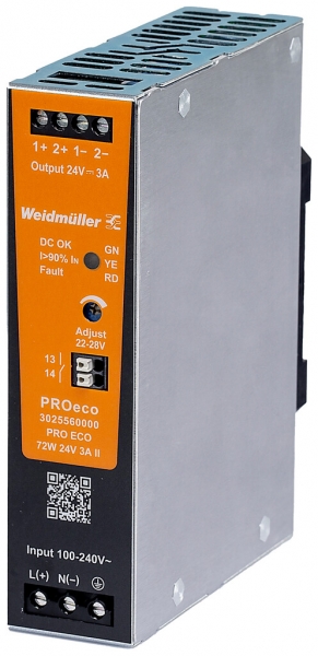 Alimentazione a commutazione Weidmüller Connect Power PRO ECO 72W 24V 3A 