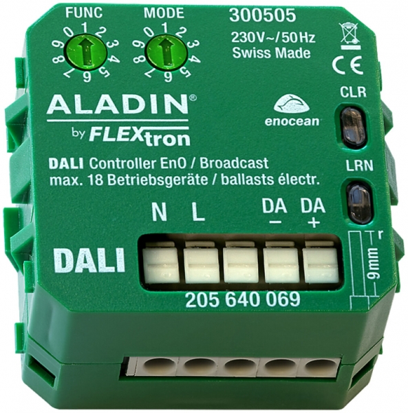 Comando RF INS ALADIN EnO, DALI Broadcast, 230V, EnOcean, ≤18 partecipanti 