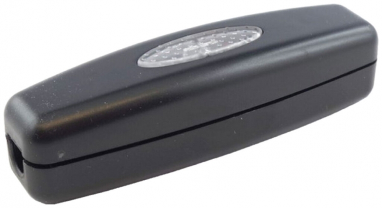 Variateur à cordon LED SNELLO, LED: 4…25W, lampe halogène: 25…160W, noir 