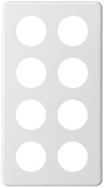 Placca di copertura 4×2 grd.I 8×43 bianco 
