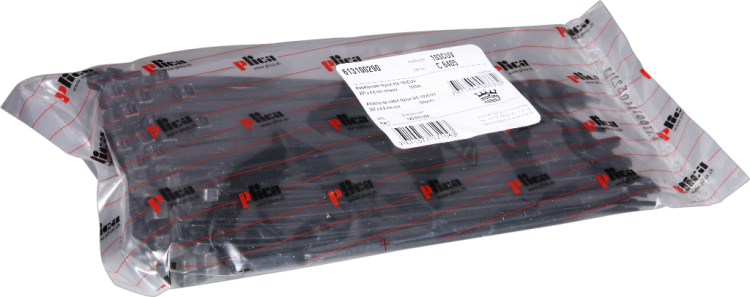 Fascetta nylon 4.8/202mm nero, resistente UV 