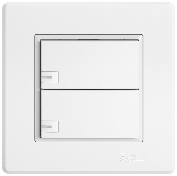Pulsante universale INC EDIZIO.liv UNI SNAPFIX® 5…48V c.LED blu 2× com.1T bi 