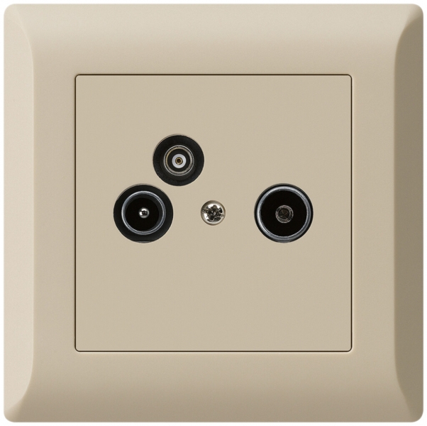 Prise pour antenne ENC R/TV/données kallysto.line 2GHz 19db beige 