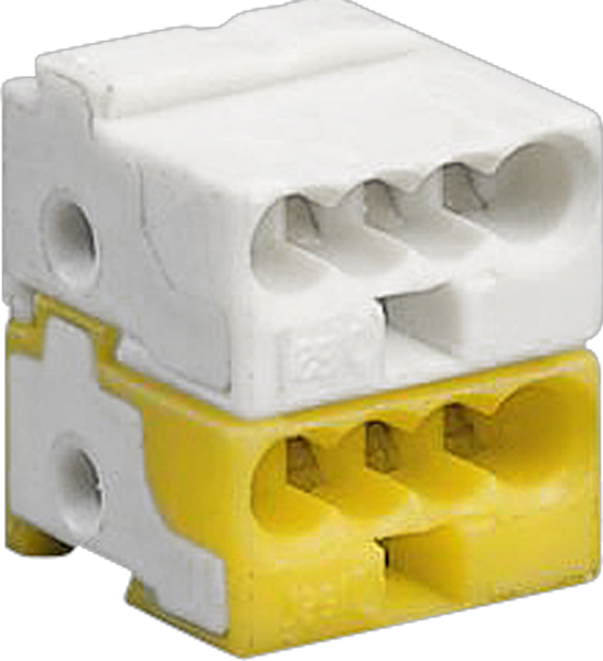 Morsetto di raccordo KNX WAGO PUSH WIRE 2×4×0.6…0.8/Ø1mm grigio chiaro/giallo 