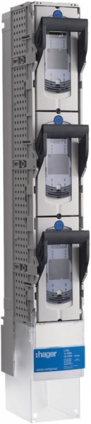 Regolo HPC weber.vertigroup 1P DIN3 630A guida 185mm morsetto barra collettrice 