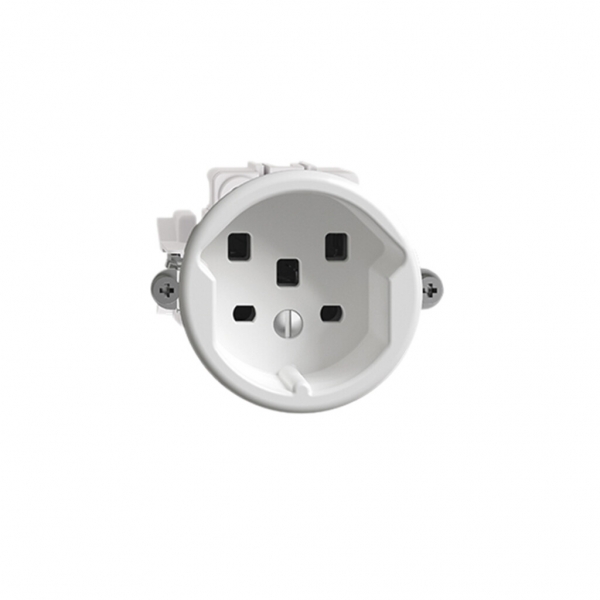 Prise ENC FH T25 16A blanc, bornes à vis 