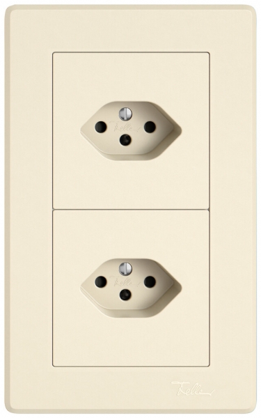 Combinaison ENC EDIZIO.liv SNAPFIX® 2×1 156×96mm 1×T13+1×T13 crema 