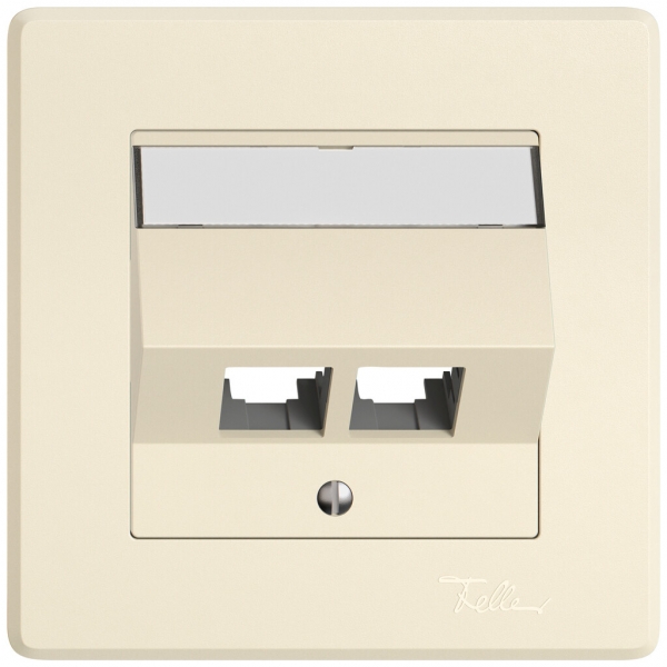 Kit di montaggio INC EDIZIO.liv EASYNET S-One SNAPFIX® inclinato per 2×RJ45 cr 