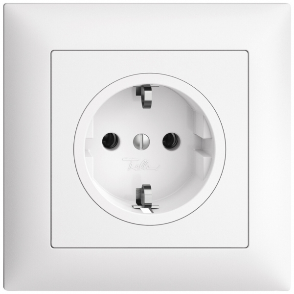 Presa INC Feller EDIZIOdue Schuko 16A 230V 88×88mm bianco 