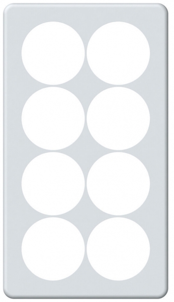 Plaque de recouvrement ENC origin 4×2 Ø58mm 152×272mm blanc 